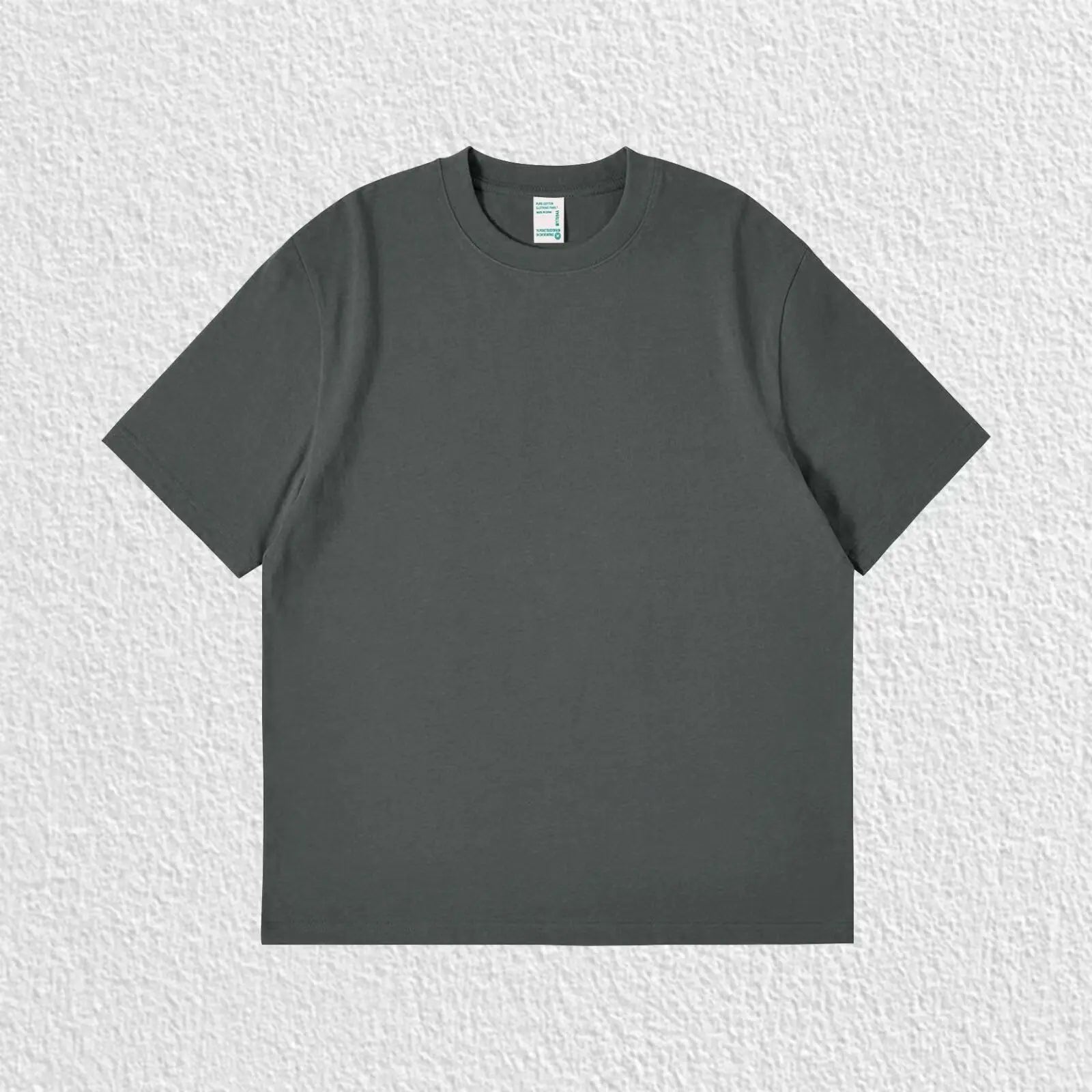 Reinweißes 260g schweres T-Shirt für Herren, Sommer, reine Baumwolle, kurzärmelig, neue Herren- und Damen-Streetwear