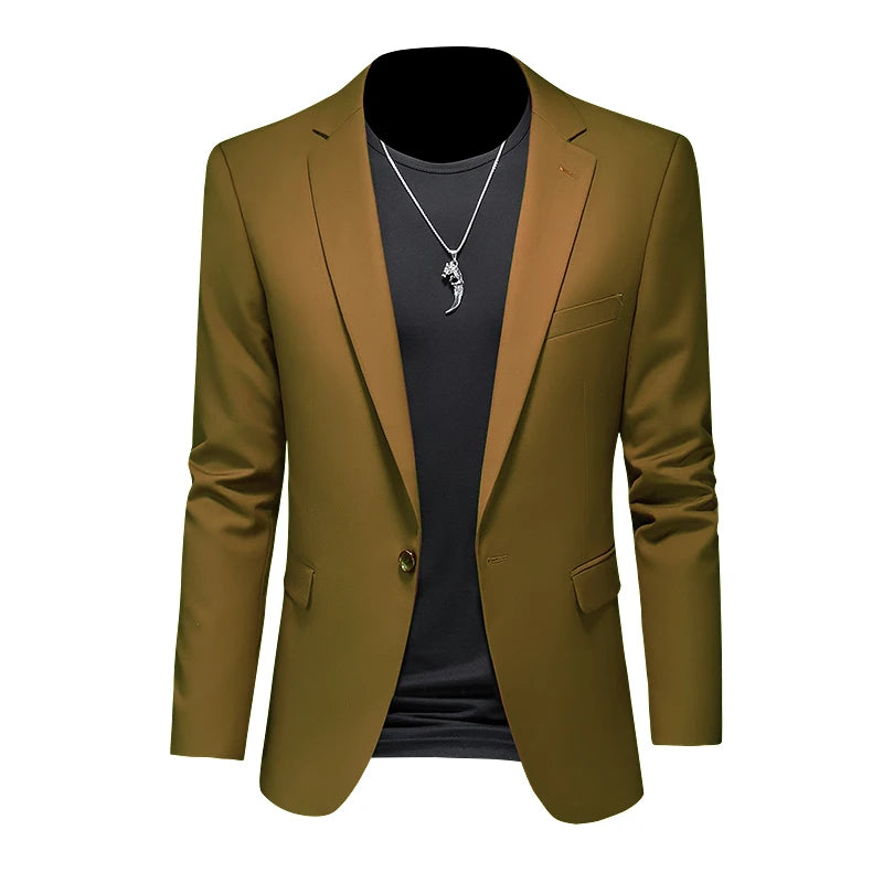 Boutique Mode Einfarbig High-end-Marke Casual Business herren Blazer Bräutigam Hochzeit Kleid Blazer für Männer Anzug Tops jacke Mantel