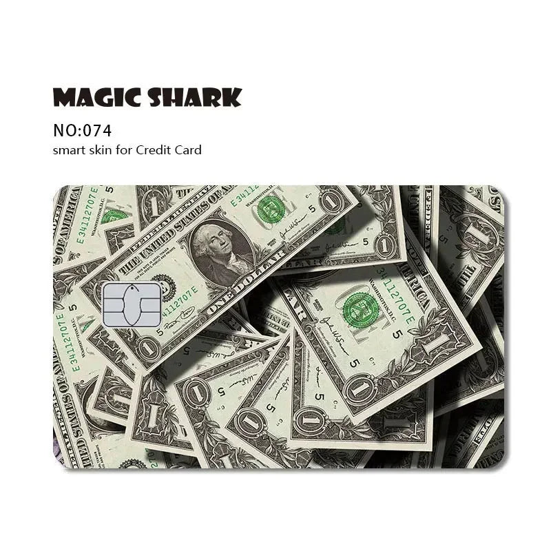Magic Shark Bat Skull Graffiti Tiger PVC Soft Sticker Film Skin Cover für Debit Credit Card Waterproof