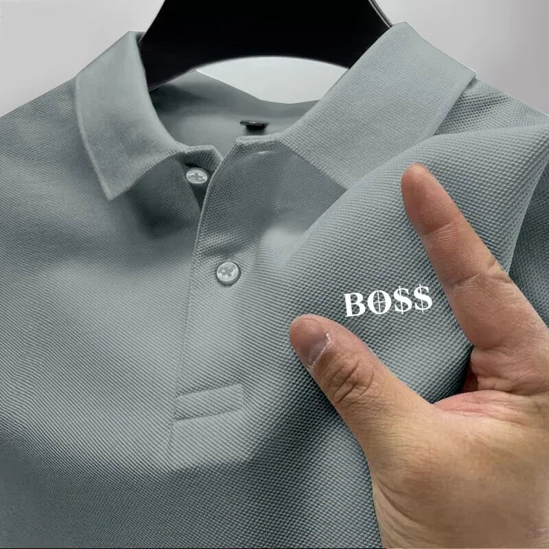 Kurzarm-Poloshirt für Herren, schnell trocknend, atmungsaktiv, lässig, stilvoll, Business, Sport, Sommer, hoch, neu, 2025