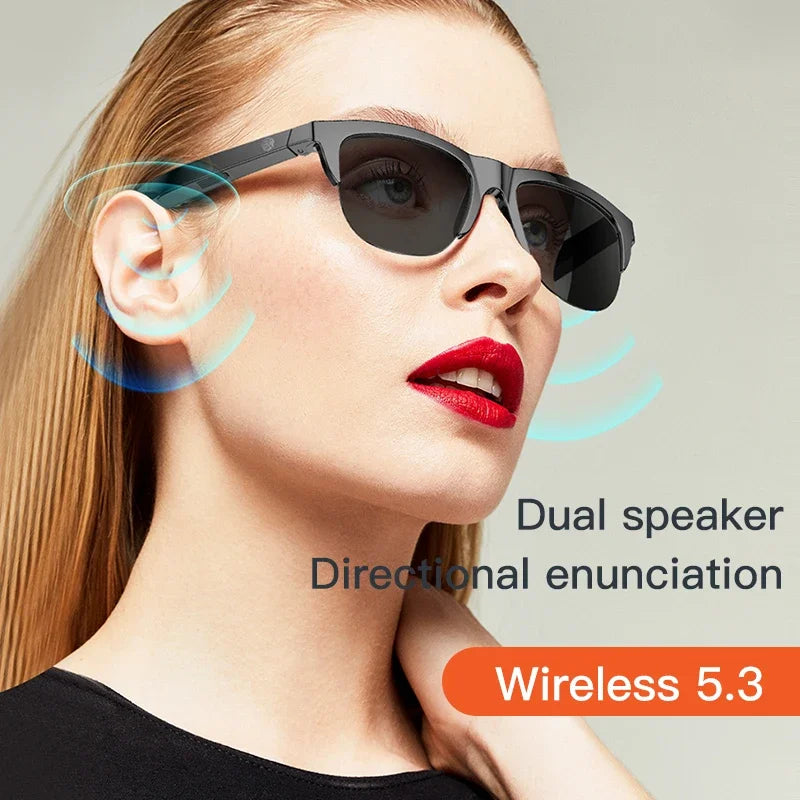 Neue intelligente Bluetooth V5.3-Sonnenbrille, Brille für Anrufe, Outdoor-Sport-Kopfhörer, HIFI, schwarze Technologie, Anti-Touch-UV-Schutz für Männer und Frauen