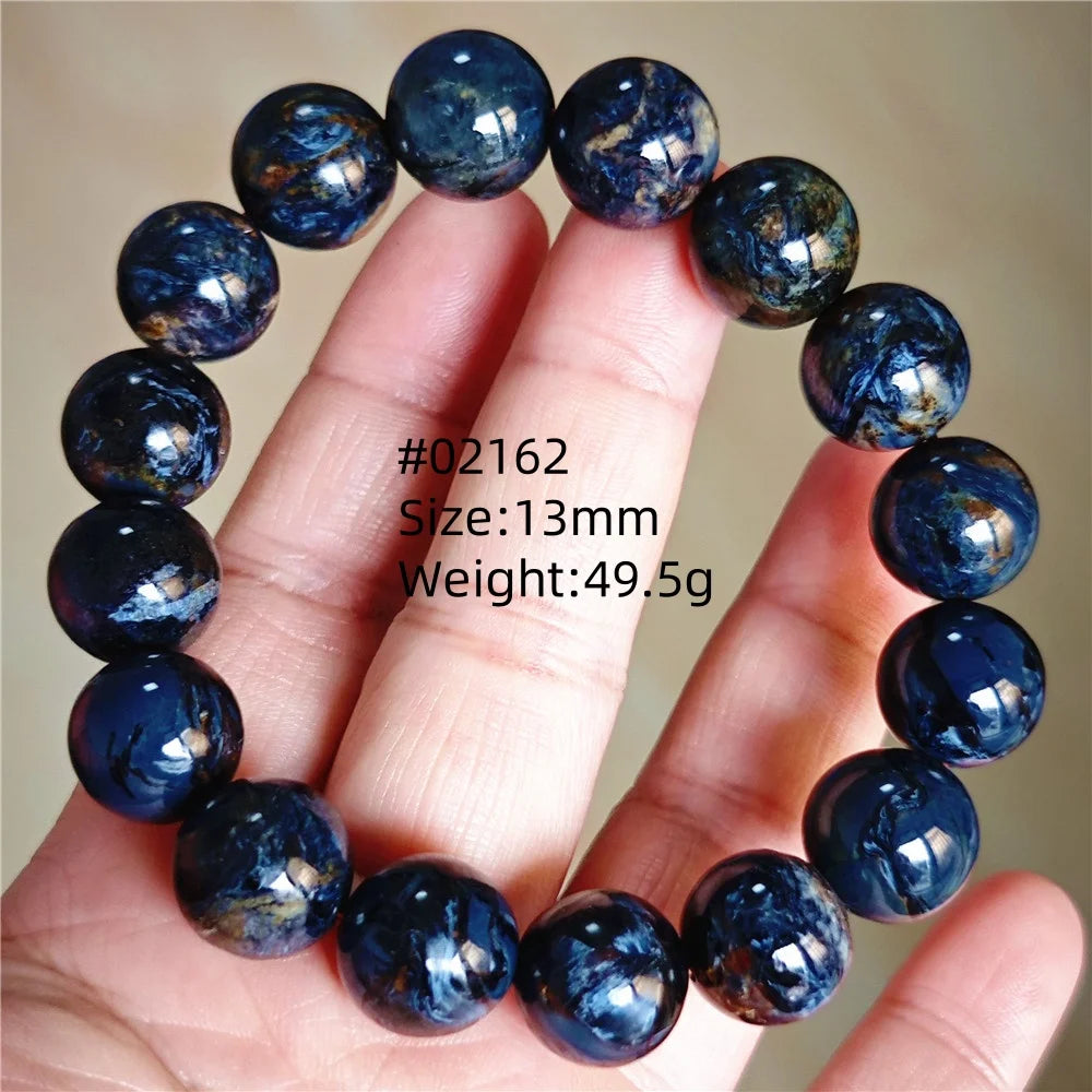 Natürliche blaue Pietersite Runde Perlen Armband Schmuck 12,5 mm Feuer Pietersite Namibia Feuer Pietersite Seltene Steinperlen AAAAAA
