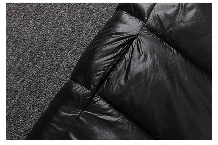 Männer Verdickte Daunen Baumwolle Weste Helle Oberfläche Mode Marke Warme Herbst Winter Oberbekleidung Schulter Pad Weste Jacke