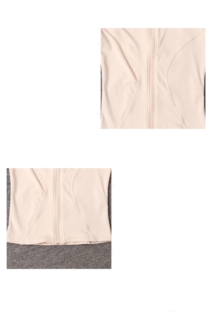 Damen-Sportbekleidung, schmale Passform, Polyester, schnell trocknend, durchgehender Reißverschluss, Outdoor-Fitness, Laufhose, kurze Ärmel, Damen-Yoga-Bekleidung
