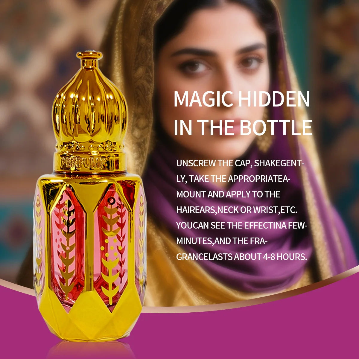 10 ml arabisches Parfüm für den Nahen Osten, dickes Duftöl, der Körpergeruch abdeckt, Eau de Parfum, langlebig, tragbar, Dropper-Parfums