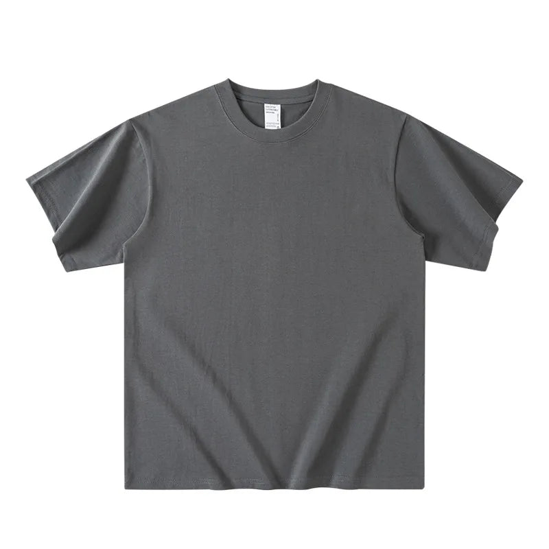 Amerikanische Retro schwere weiße Baumwolle Kurzarm Herren T-Shirt Paar T-Shirt Sommer neue Herren- und Damen-Streetwear