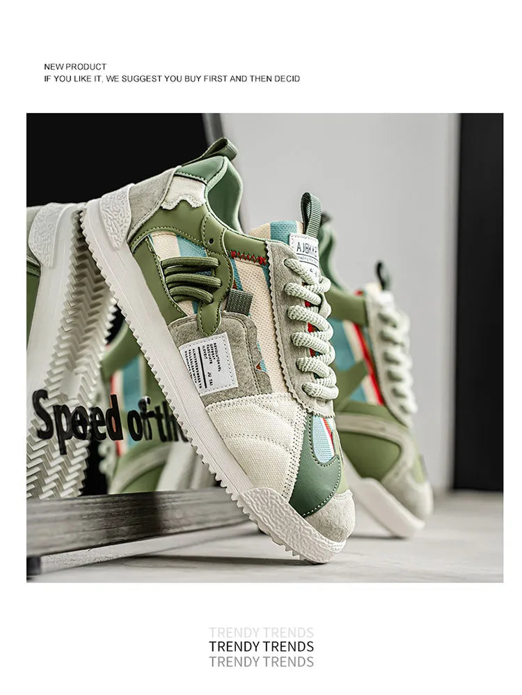 Herren Weiße Sneaker Herbst Bequeme Rutschfeste Laufschuhe Luxuriöse Weiche Sohle Modische Schnürschuhe Outdoor Freizeitschuhe 2026