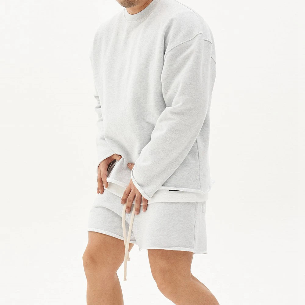 Herren Training Sporta nzüge Fitness Fitness Kits Sportswear Hoodie Pullover Kapuzen shorts Jogging-Sets Baumwolle Lauf anzüge