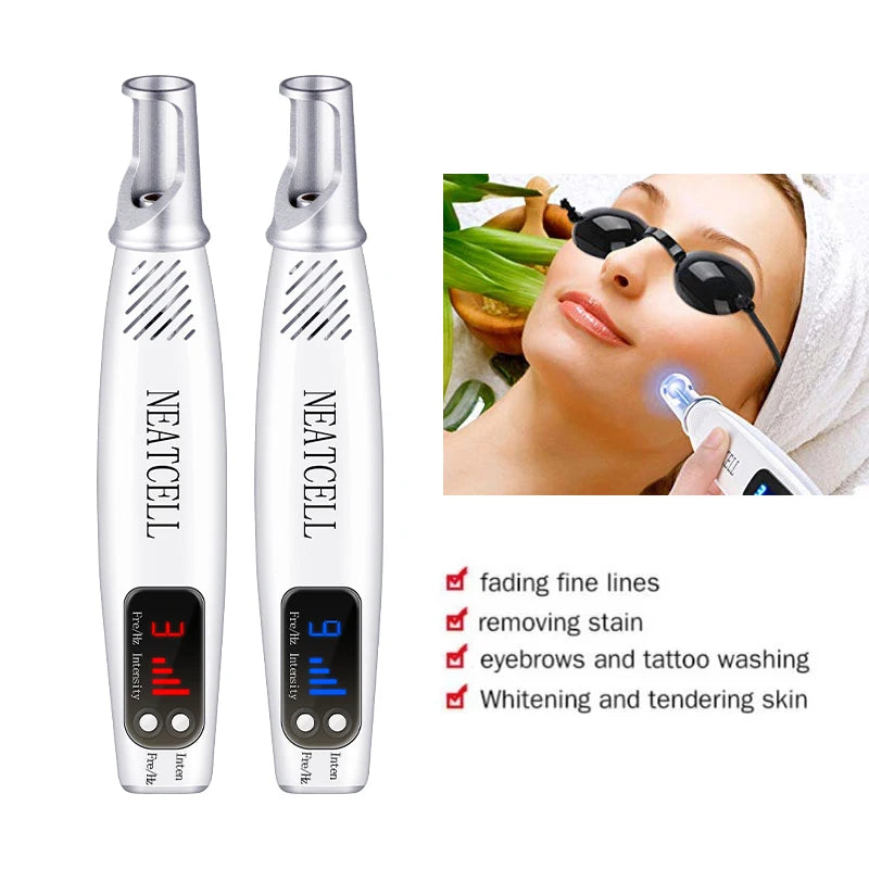 Pikosekunden-Laserpointer zur Entfernung von Maulwurfs, Stift zur Entfernung dunkler Flecken, Tattoo, Akne, Hautpigment, tragbare Entfernungsmaschine, Schönheitsgerät