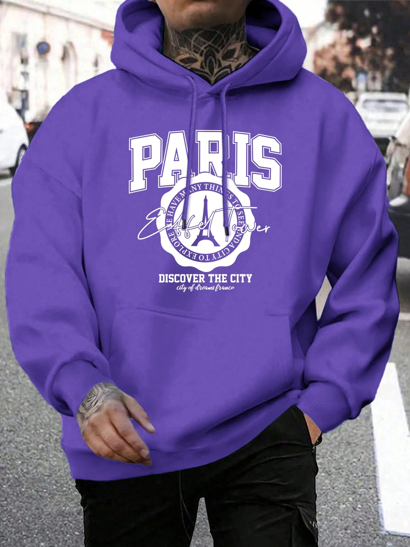 Whiskey Castle Print Herren Hoodies Mode Pelz-Liner Hoodie Warme Fleece S-Xxl Hoody Mann Herbst Hohe Qualität kleidung