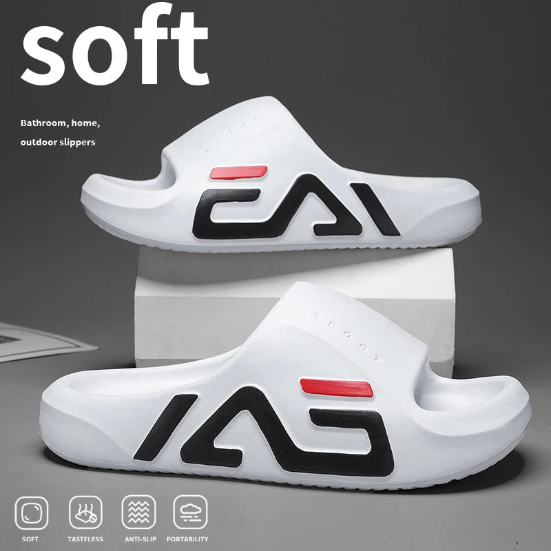 Extra dicke Sohle für Herren, weiches Luftkissen, lässige Hausschuhe, EVA-Sandalen, modische Flip-Flops, Outdoor, Sommer, Strandschuhe am Meer