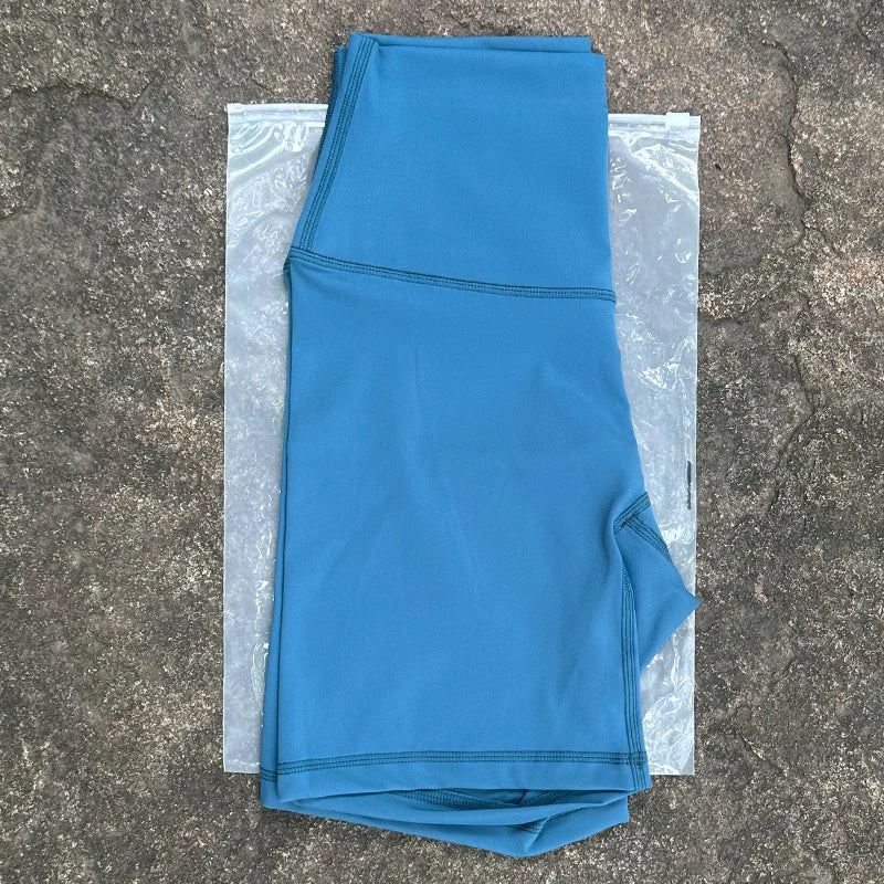 Frauen Sport Biker Shorts Frauen Nackt Gefühl Hohe Taille Yoga Shorts Push-Up Fitness Leggings Bauch-steuer Yoga Dünne Shorts