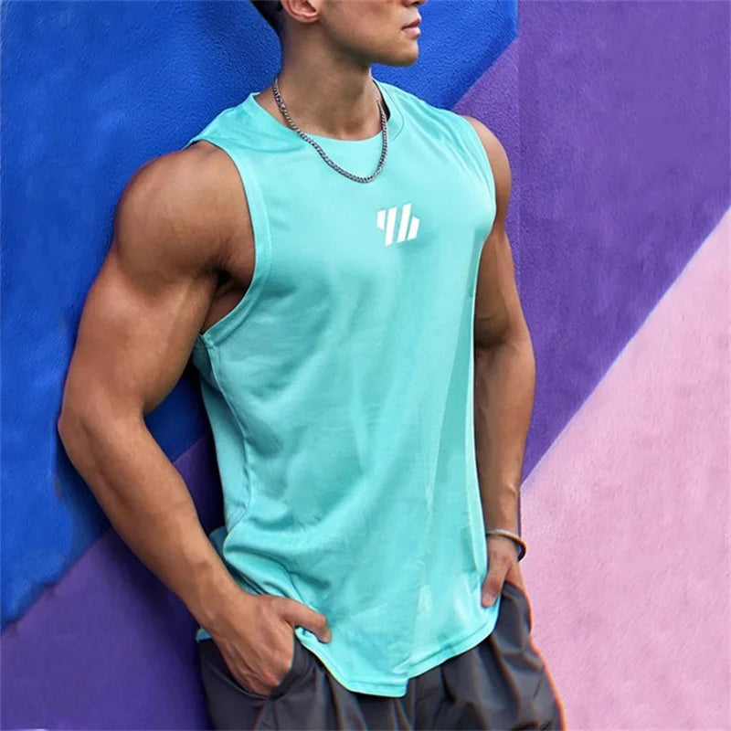 2024 neueste Sommer Gym Weste hochwertige Mesh Shirt ärmellose T-Shirts Männer Tanktops Basketball Laufen Fitness Sport Weste Männer
