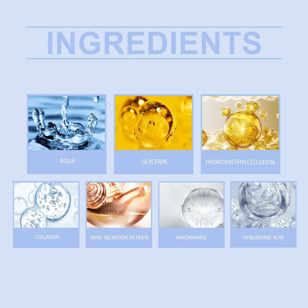 Snail Mucin Moisturizing Essence Tiefenpflege Straffende Haut verbessert effektiv Stumpfheit, feuchtigkeitsspendende, weichmachende Pflegeessenz