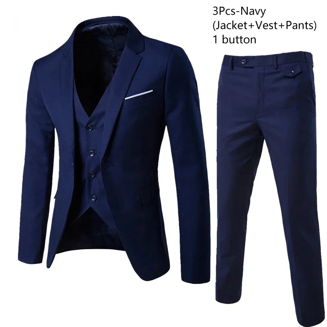 Hochzeitsanzüge für Männer, 3-teiliges Set, elegante Jacken, Weste, Hosen, Blazer, formelles Outfit, modisch, klassisch, komplettes 2024-Kostüm