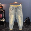 Jeans für Herren 2025, Frühling und Herbst, kleine zerrissene Jeans, Herren-Vintage-Hosen, trendige Marke, Harlan-Männerkleidung, Streetwear-Kleidung