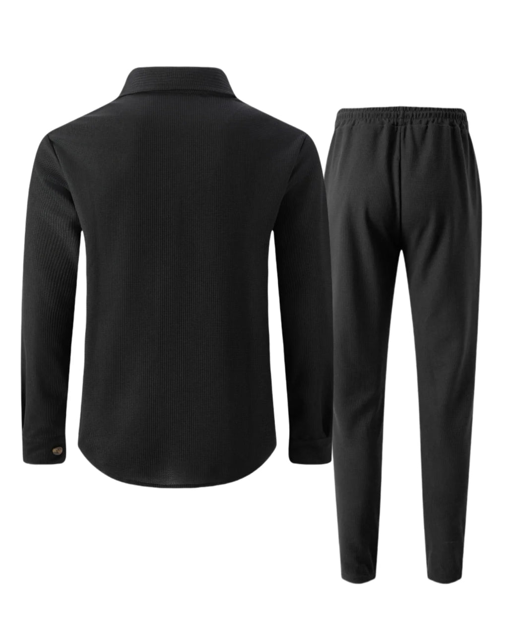 Männer Frühling Herbst Casual Anzug Street Style Einfarbig Lose Gepolsterte Lange Ärmeln Zwei-Stück Set Modische Oberbekleidung anzug set