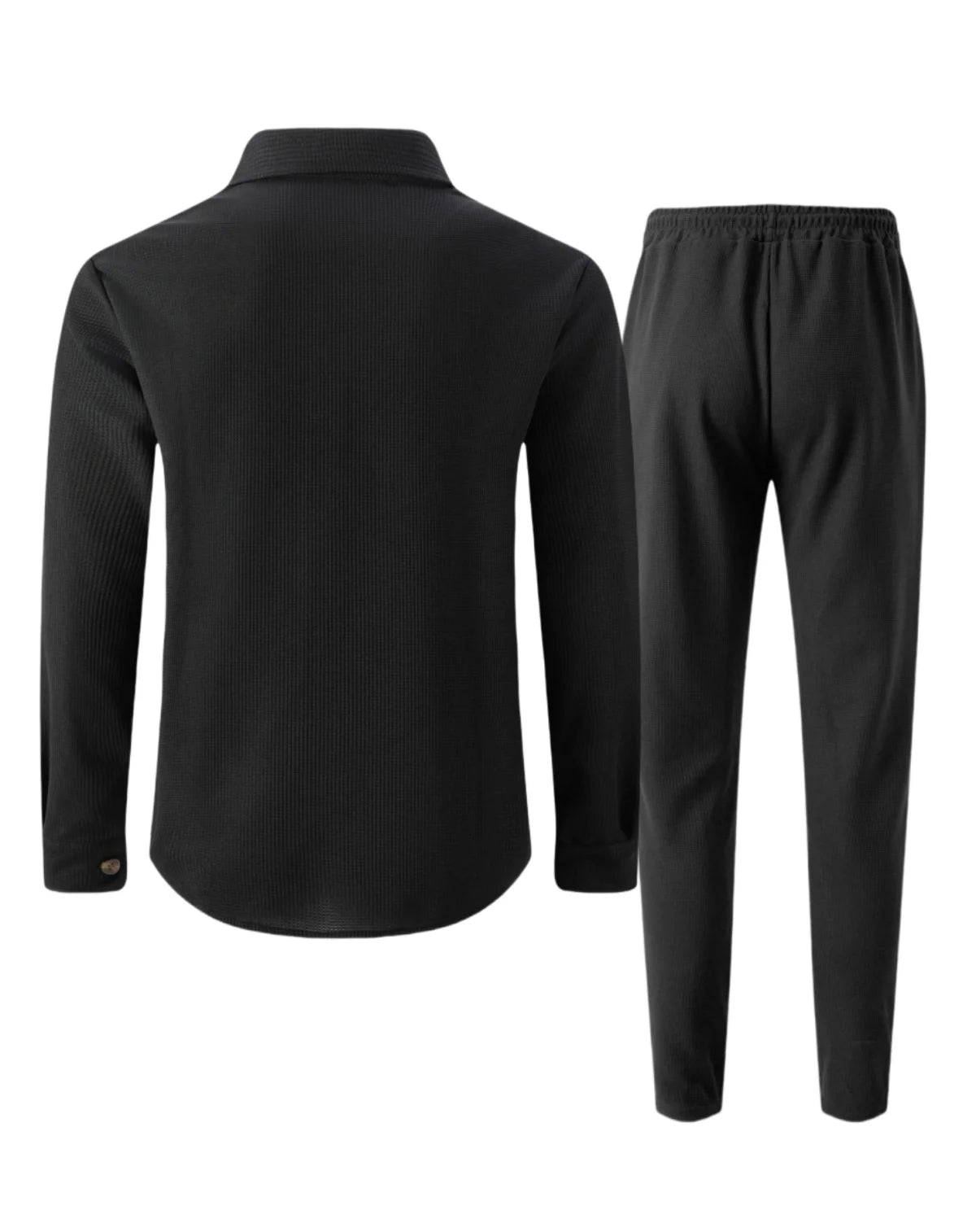 Männer Frühling Herbst Casual Anzug Street Style Einfarbig Lose Gepolsterte Lange Ärmeln Zwei-Stück Set Modische Oberbekleidung anzug set