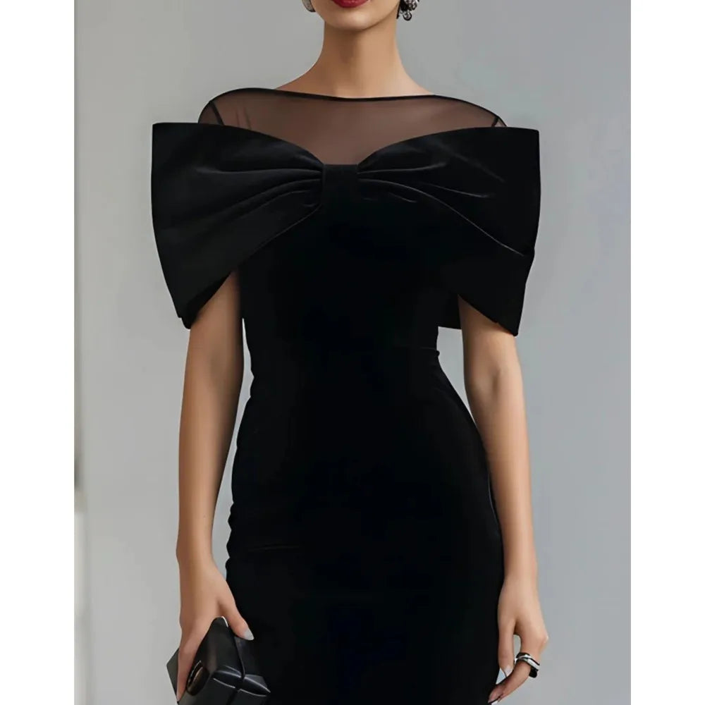 Modisches Spitzenkleid mit Einschulter-Design aus Goldvelours für Damen, Sommerliches Schlankes Elegantes Hüftbedeckendes Schlitz-Kleid