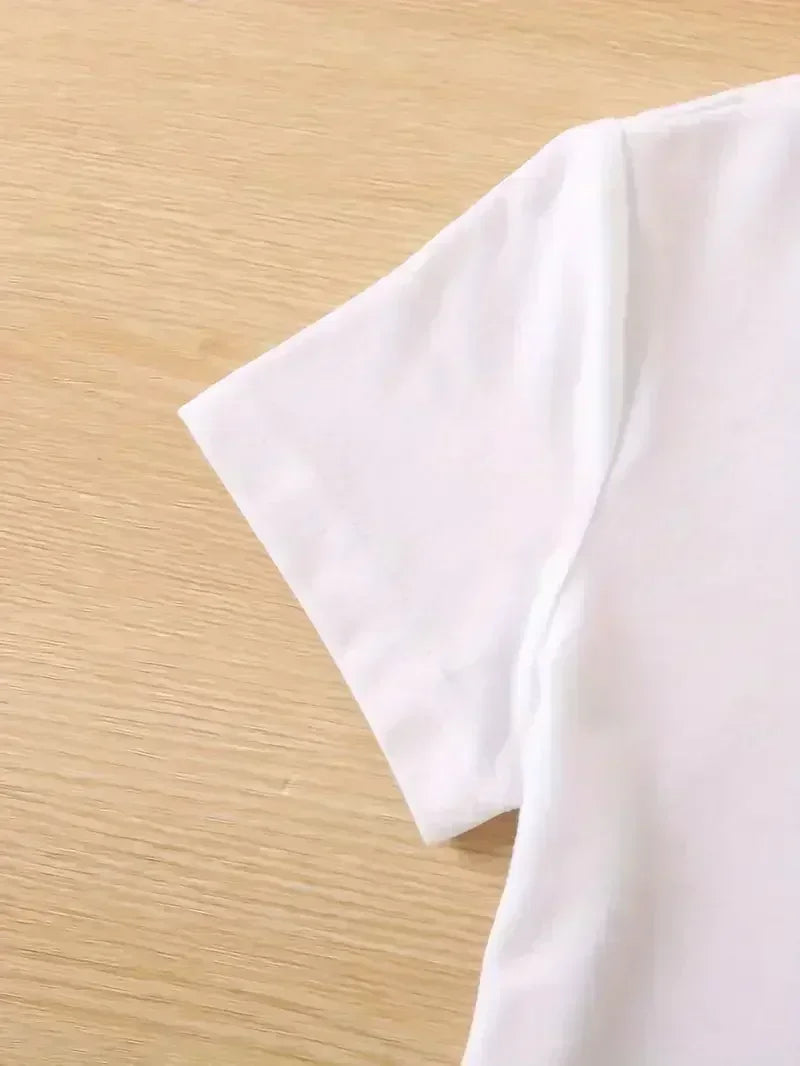 Weibliches Hemd, regulärer Stern-Mond-Aufdruck, kurzärmelig, bedrucktes T-Shirt, Kleidung, Damen-T-Shirt, grafische Kleidung, Top-T-Shirt