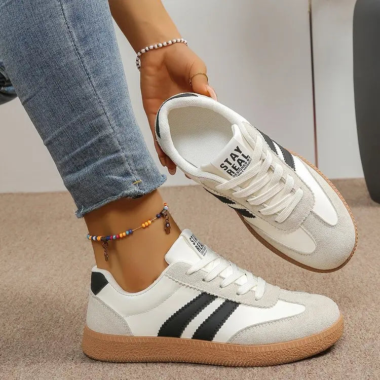 Leichte, bequeme Turnschuhe für Damen, modisch, gestreift, Schnür-Sportschuhe, Damen, lässig, atmungsaktiv, grüne Turnschuhe in Übergröße