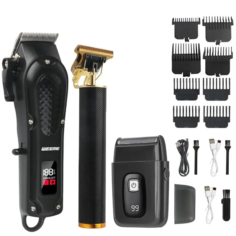 Vintage T9 Maschine elektrische professionelle Haarschneidemaschine Bartschneidemaschine wiederaufladbare Herren Rasierer Haarschneider Kit Freund Geschenk