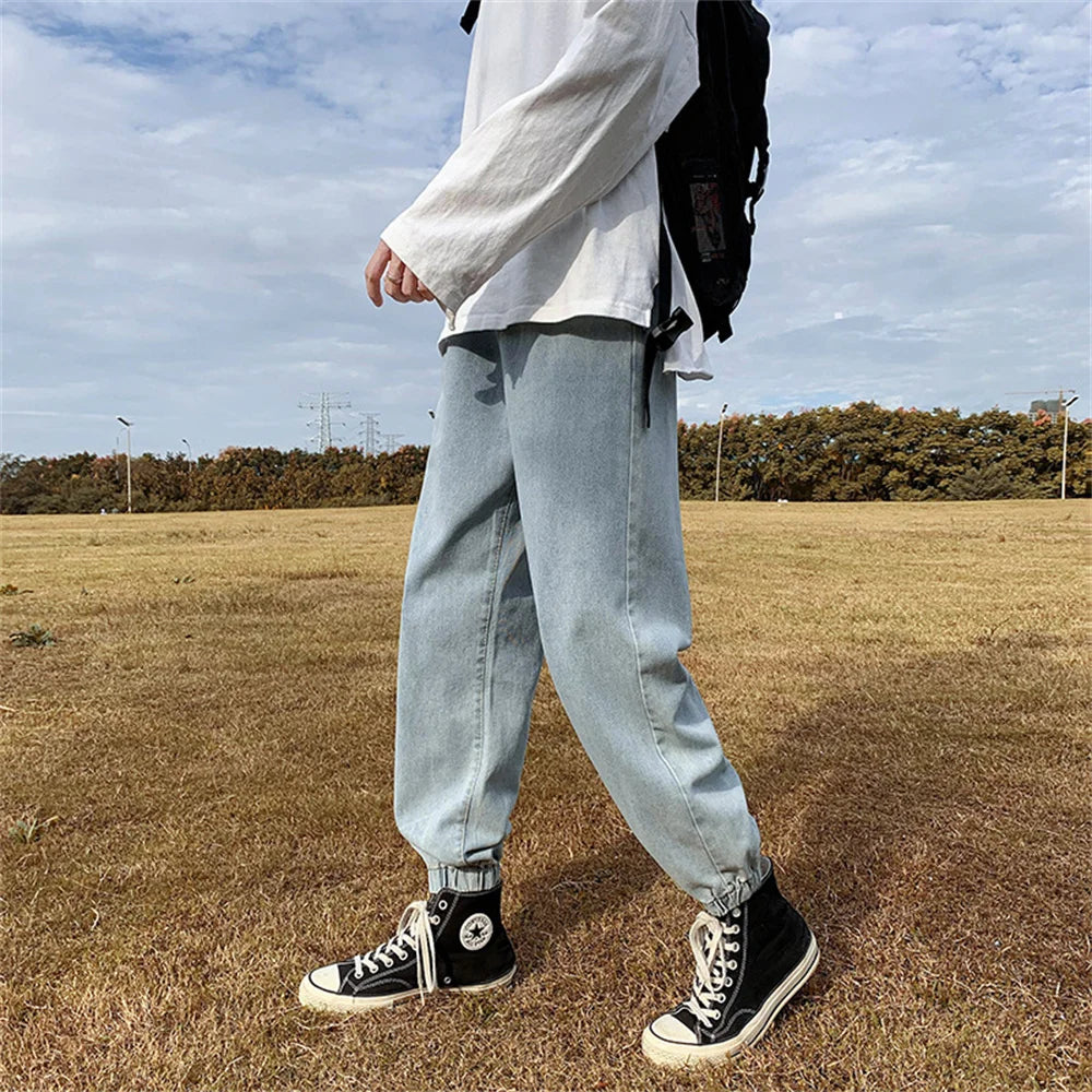 Jeans men Jeans Man Loose Joggers Streetwear Harem Jeans Cargo Pants Ankle-Length Denim Trousers denim pants joggers men