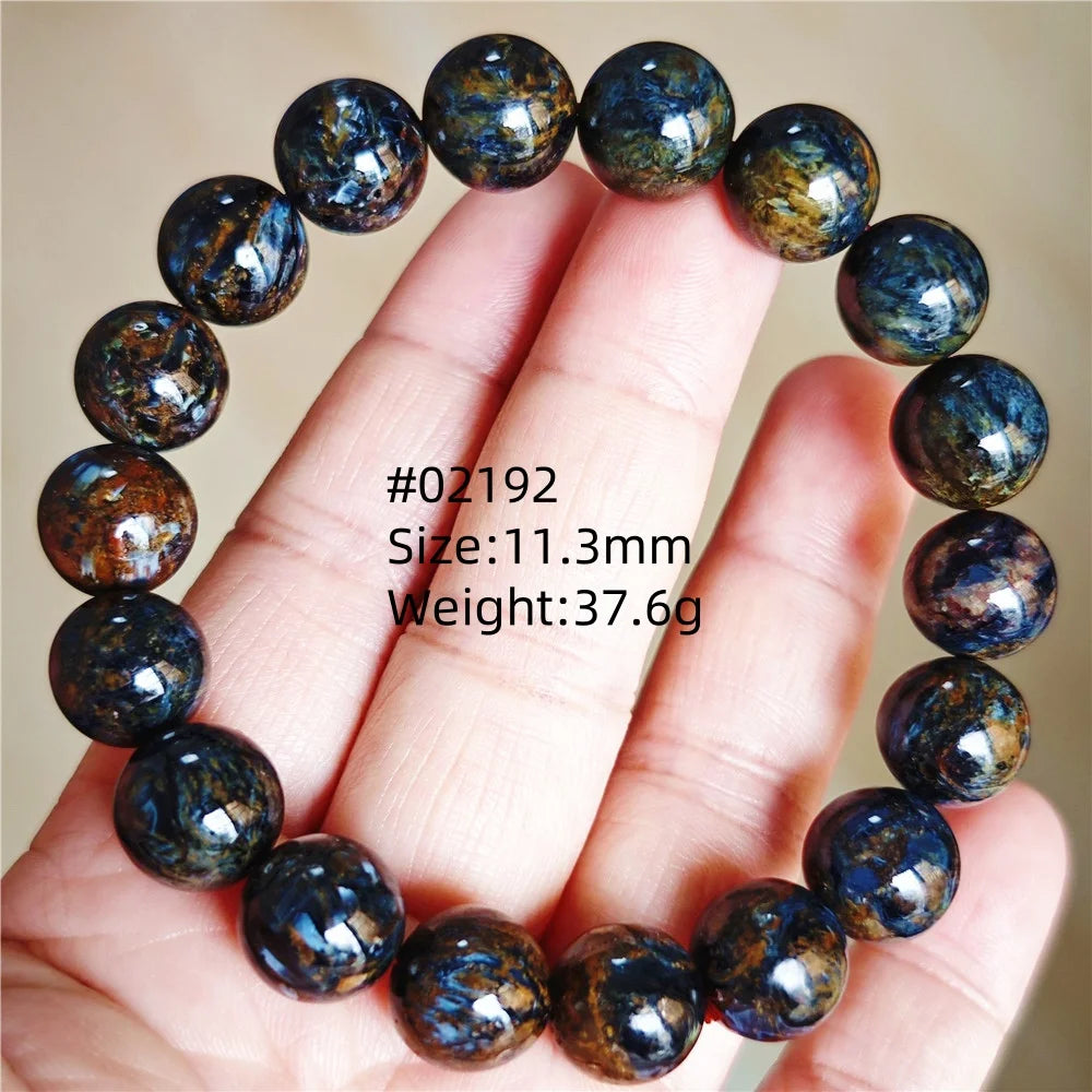 Natürliche blaue Pietersite Runde Perlen Armband Schmuck 12,5 mm Feuer Pietersite Namibia Feuer Pietersite Seltene Steinperlen AAAAAA