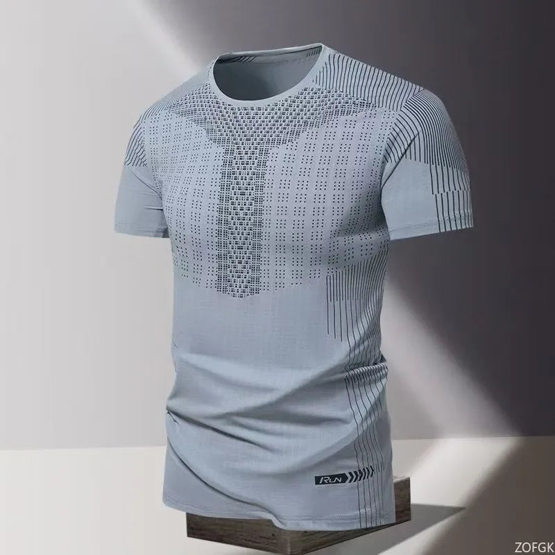 Sommer schnell trocknende Kleidung 3D-gedrucktes Herren-T-Shirt, übergroßes, lockeres Rundhals-Kurzarmshirt