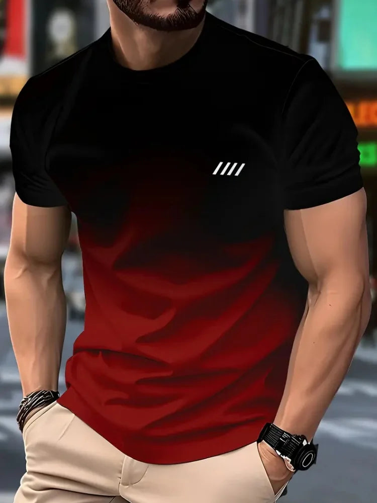 Einfache Gedruckt männer Kleidung Mode Übergroßen männer T-Shirt Sommer Im Freien Atmungsaktive Männer Top Neue Rundhals Männer Kurzarm