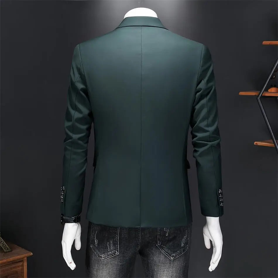Boutique Mode Einfarbig High-end-Marke Casual Business herren Blazer Bräutigam Hochzeit Kleid Blazer für Männer Anzug Tops jacke Mantel