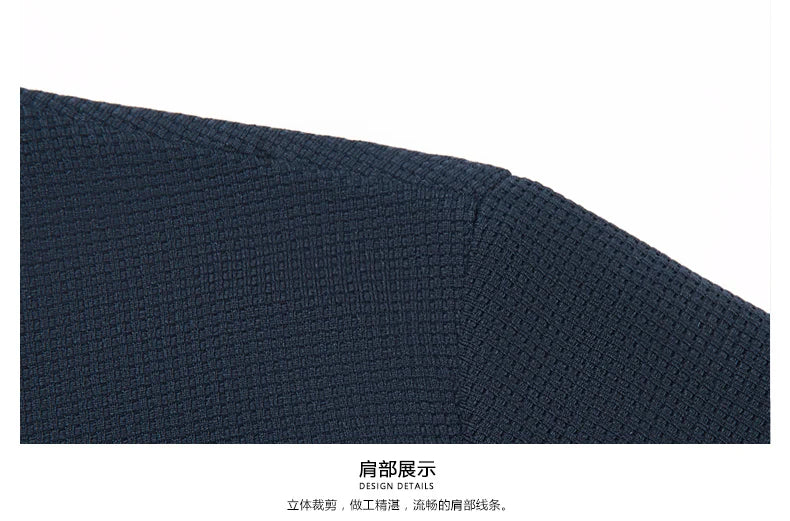 Kurzarm-PoloshirtKurzarm Waffle Solid Polot Fashion Splicing Herren-Rundhals-Top aus Baumwolle mit kurzen Ärmeln für den täglichen Gebrauch