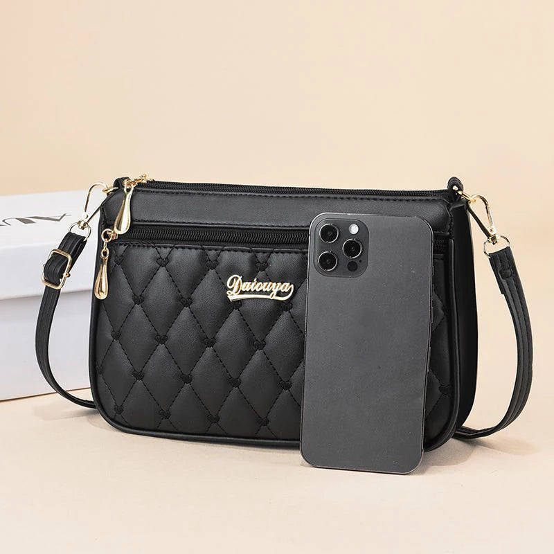 Stickerei Messenger Bags Damen Lederhandtaschen Taschen für Damen Sac a Main Damen Haarball Handtasche