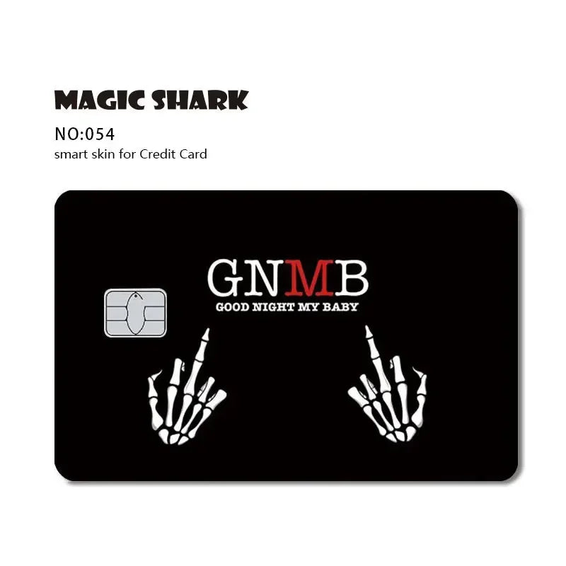 Magic Shark Bat Skull Graffiti Tiger PVC Soft Sticker Film Skin Cover für Debit Credit Card Waterproof