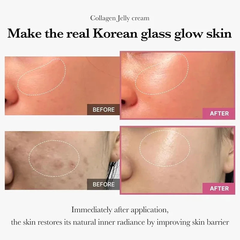 24h Glow & Lifted Collagen Jelly Cream Niacinamid und hydrolysiertes Kollagen stärkt die Hautbarriere und befeuchtet die Haut
