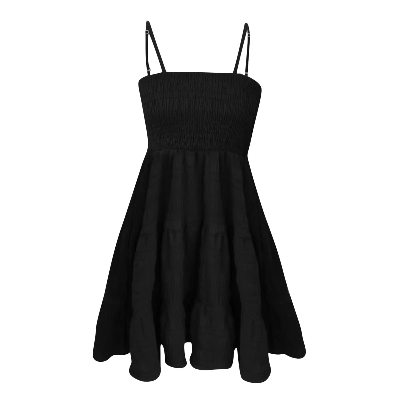 Bohemian Strand Sommerkleid Frauen Sexy Ärmellose Backless Große Schaukel Mini Kleid Solide Spaghetti Strap Rüschen Kleid Sommer Vestidos