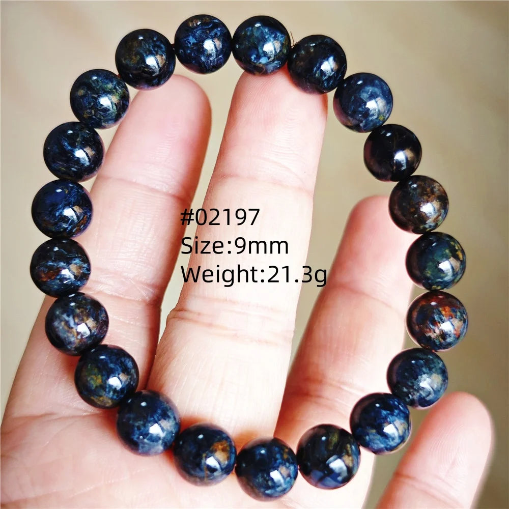 Natürliche blaue Pietersite Runde Perlen Armband Schmuck 12,5 mm Feuer Pietersite Namibia Feuer Pietersite Seltene Steinperlen AAAAAA