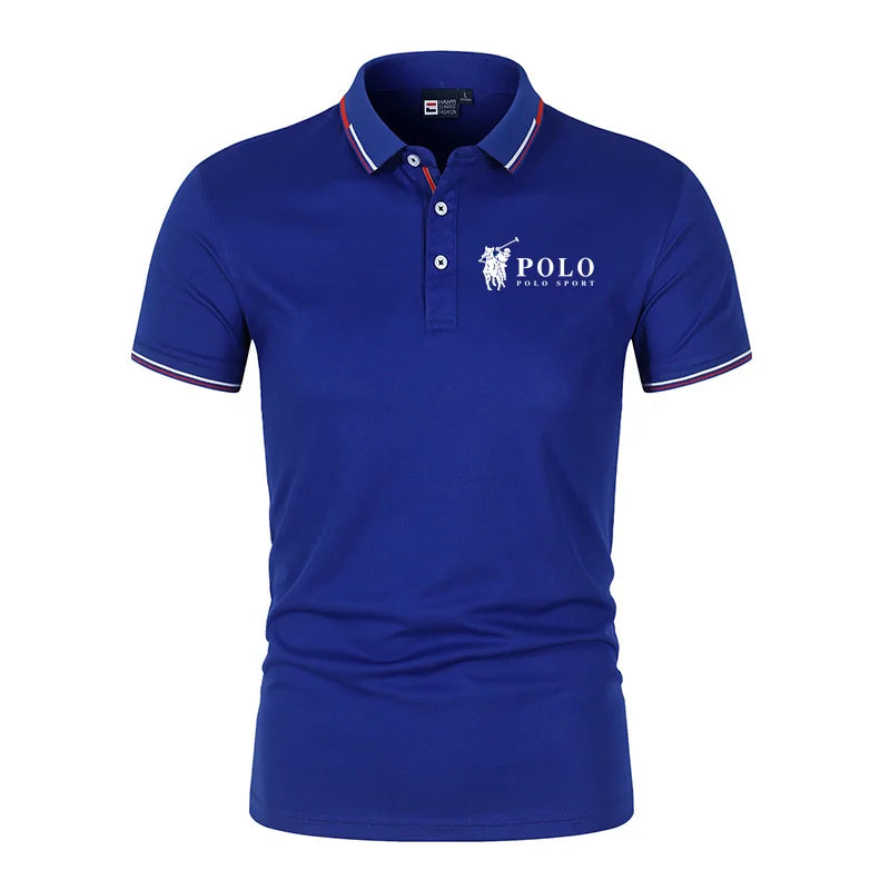 Herren Premium Sommer-Poloshirt, schnelltrocknend, atmungsaktiv, lässig, Business-Mode, Sport, Kurzarm, Herrenbekleidung