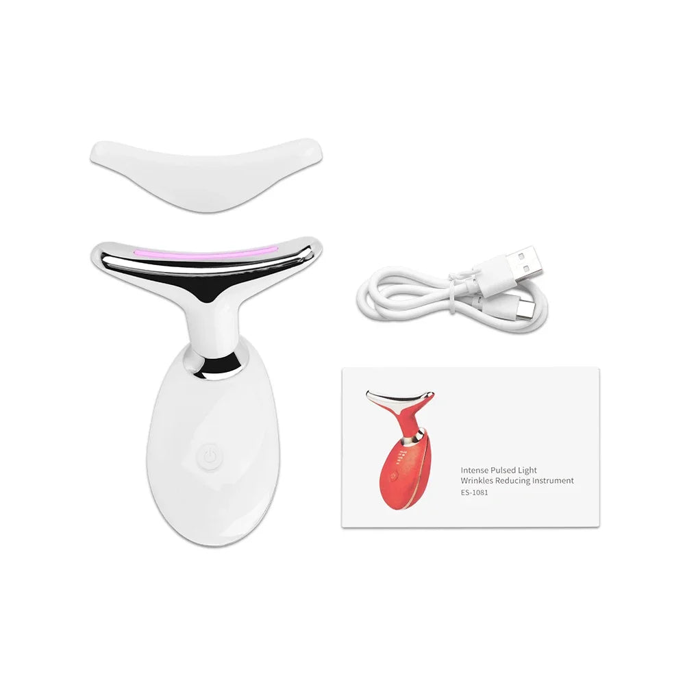 Gesicht Hals Lift Schönheit Gerät EMS Gesichts Massager LED Licht Therapie Doppel Kinn Entferner Haut Verjüngung Straffung Anti Falten