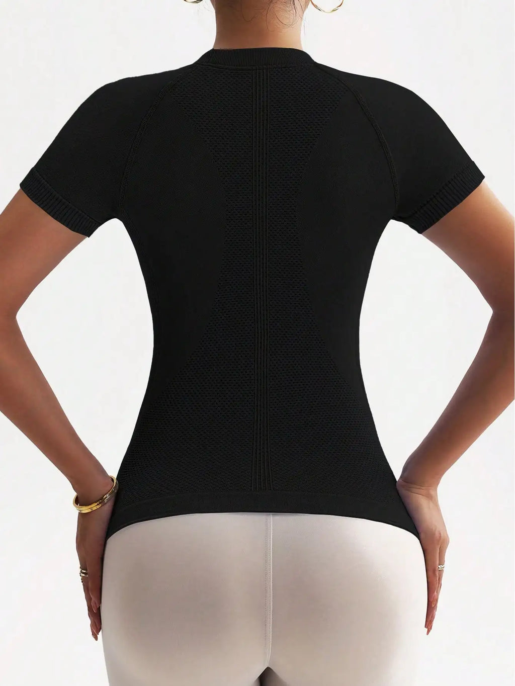 New unisex short-sleeved tops, long tops, breathable, highly elastic, slimming, suitable for yoga and running, can be worn daily