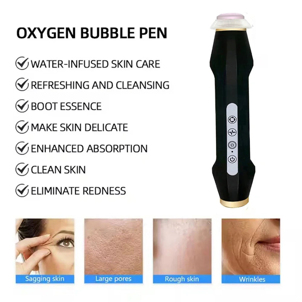 Neueste Handheld Wiederaufladbare CO2 Sauerstoff Blase Gerät Peeling Sauerstoff Gesichts Maschine Falten Entfernung Tragbare Schönheit Gerät