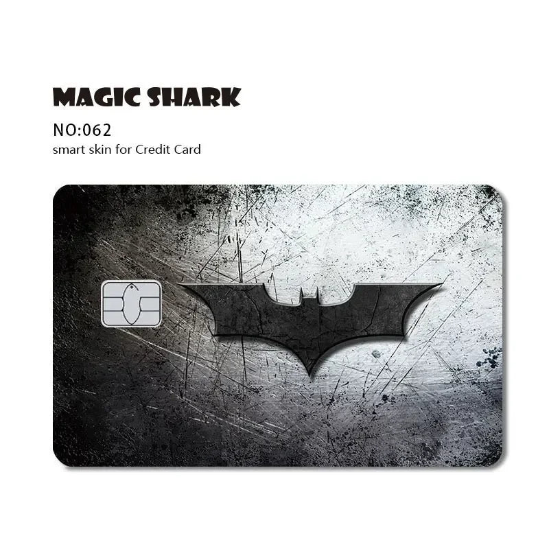 Magic Shark Bat Skull Graffiti Tiger PVC Soft Sticker Film Skin Cover für Debit Credit Card Waterproof