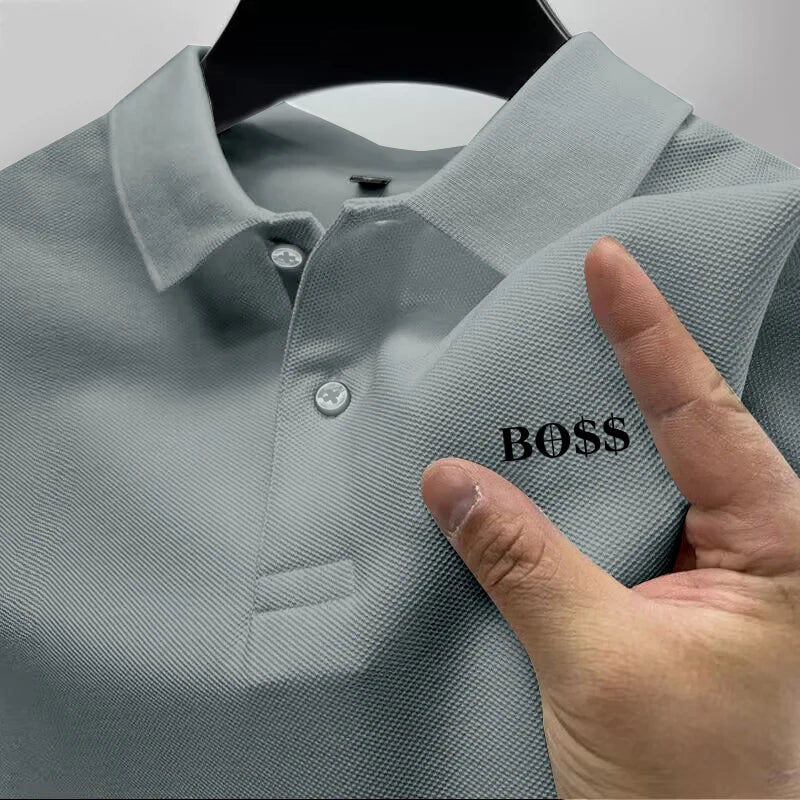 Kurzarm-Poloshirt für Herren, schnell trocknend, atmungsaktiv, lässig, stilvoll, Business, Sport, Sommer, hoch, neu, 2025