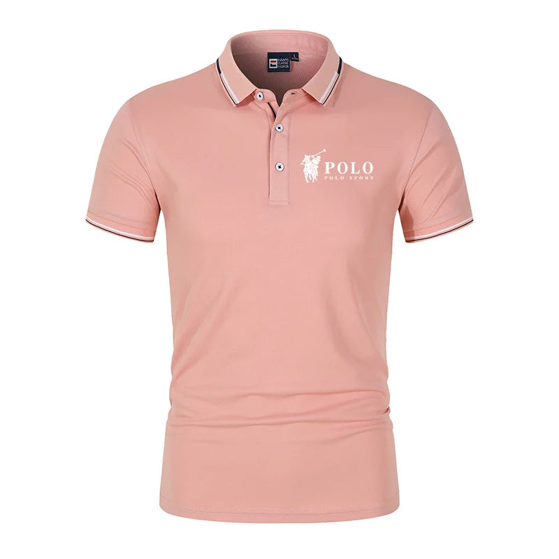 Herren Premium Sommer-Poloshirt, schnelltrocknend, atmungsaktiv, lässig, Business-Mode, Sport, Kurzarm, Herrenbekleidung