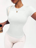 New unisex short-sleeved tops, long tops, breathable, highly elastic, slimming, suitable for yoga and running, can be worn daily