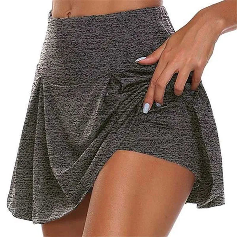 Sommer Damen Tennis Tanz Fitness Kurze Röcke Schnelltrocknend Einfarbig Damen-Unterrock Hohe Taille Mini-Röcke Shorts DF4987