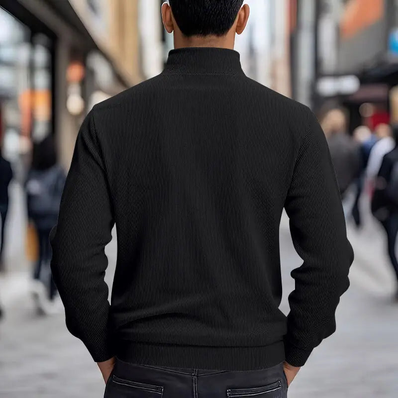 Amerikanische schwere Cord-Herrenjacke, einfache und vielseitige Langarmjacke mit Stehkragen und mehreren Taschen