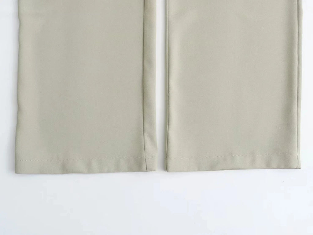 HH Damen ärmellose Weste mit Knöpfen & weit geschnittene Hose 2-teiliger Anzug Lässiges Büro-Arbeitsoutfit für den täglichen Geschäftsgebrauch.