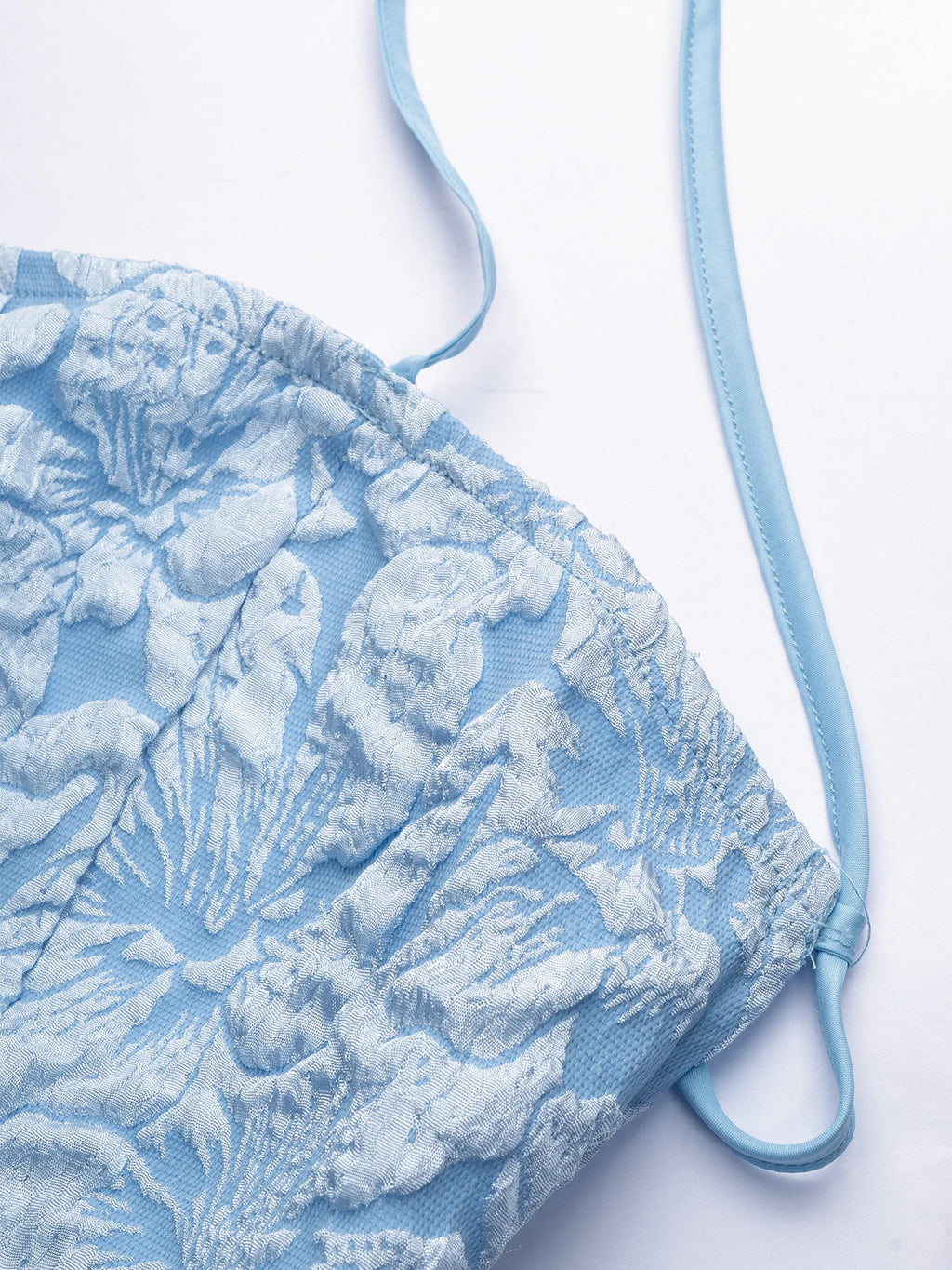Damen Meerjungfrauenkleid Hellblau mit Spaghettiträgern, rückenfrei, Schnürung, Maxirock, formelles Abendkleid für Frühling und Sommer