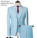 Anzüge für Männer, 3-teiliges Set, elegante Hochzeit, modisch, klassisch, volle Jacken, Weste, Hosen, Blazer, Outfit, 2025, formelles Kostüm